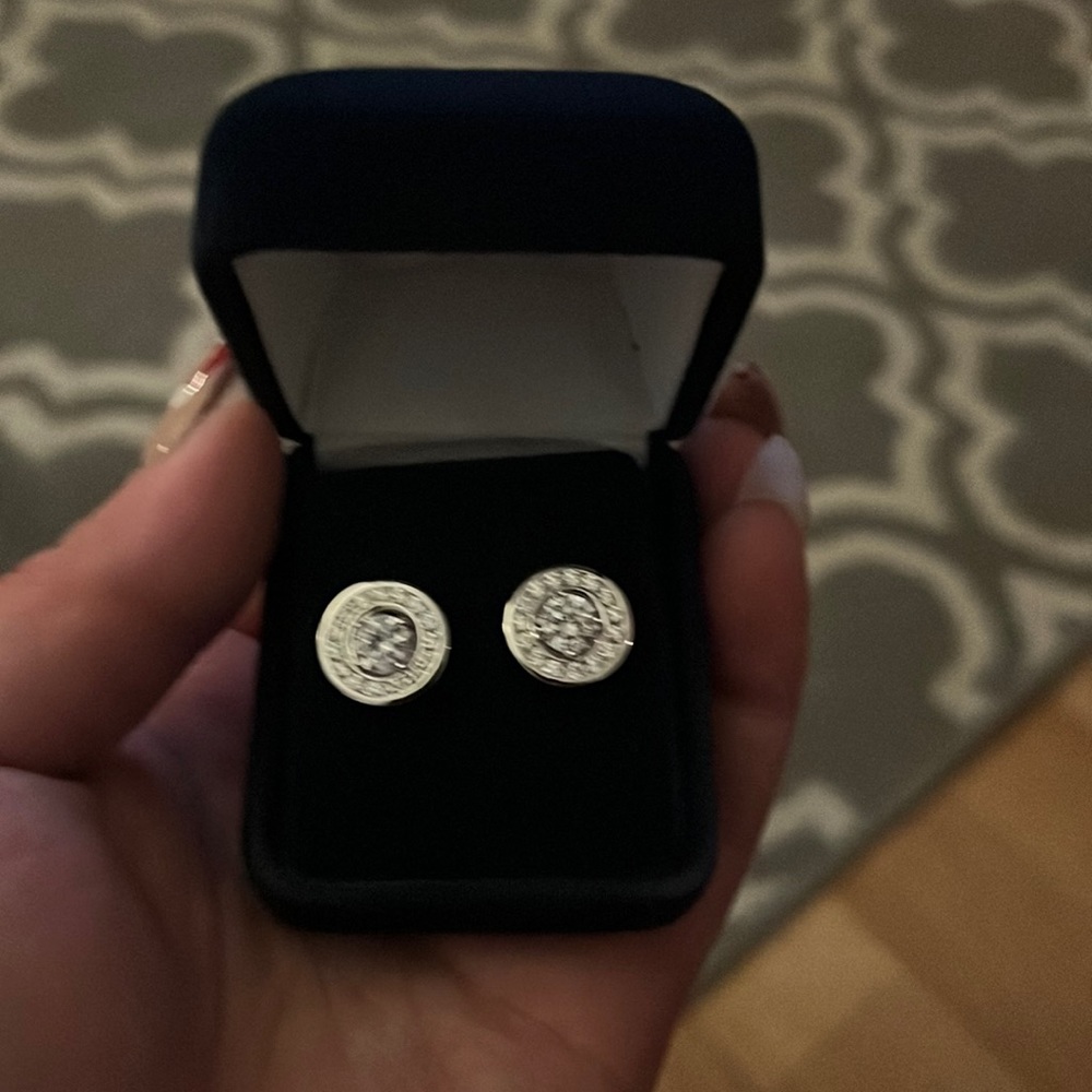 NWT Danbury Mint Cubic Zirconia Stud Earrings